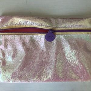 Ipsy Light Pink Shimmery Makeup Bag 7x5 in Brand New